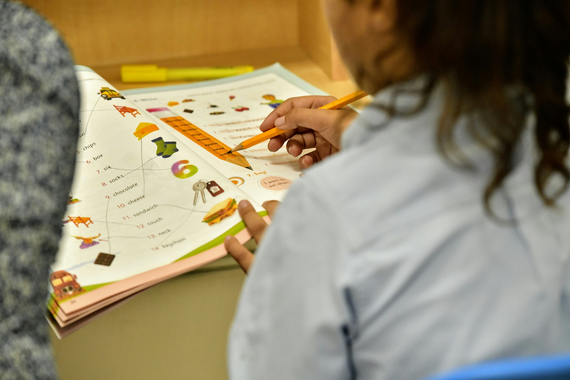 child writing